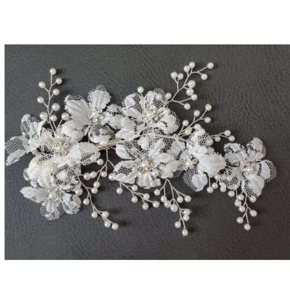 Bride Headpiece Hairpiece Large Lace Floral Bridal main image 5